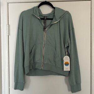 Vuori Halo Modern Full Zip Hoodie Sea Spray Heather